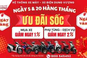 NGÀY VÀNG – ƯU ĐÃI SỐC CỰC KHỦNG TẠI DUNG VƯỢNG!